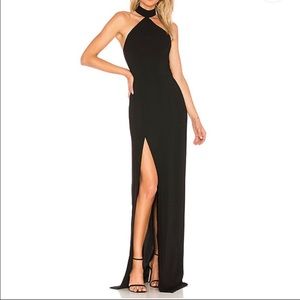Amanda Uprichard Queen Maxi dress in black